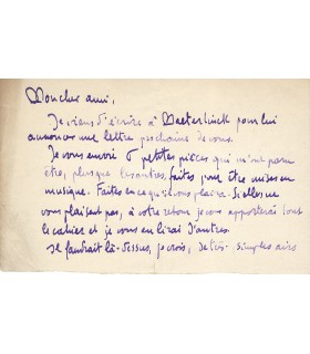 MAUCLAIR Camille, poète, romancier, historien d'art et critique littéraire. Lettre autographe (E 10237)