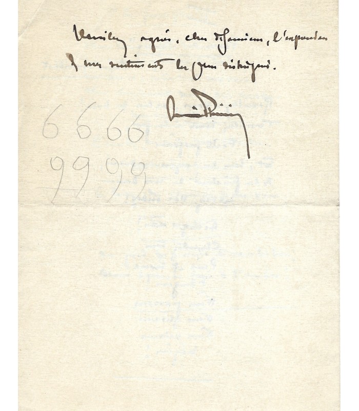 PHILIP Achille, organiste et compositeur. Lettre autographe (G 5943)