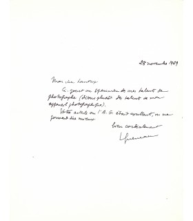 QUENEAU Raymond, romancier, poète et dramaturge. Lettre autographe (G 5908)