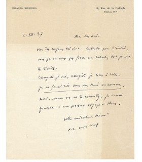 VOIVENEL Paul, neuropsychiatre. 2 lettres autographes (E 10175)