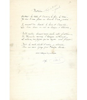 DELARUE-MARDRUS Lucie, poétesse. Poème autographe (G 5854)