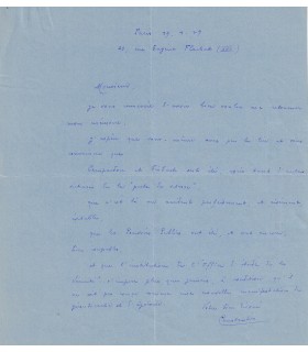 AVIATION - CONSTANTIN Louis. Ingénieur aéronautique, précurseur des éoliennes modernes. 2 Lettres (1929) (Réf. G 4573)