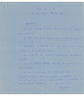 AVIATION - CONSTANTIN Louis. Ingénieur aéronautique, précurseur des éoliennes modernes. 2 Lettres (1929) (Réf. G 4573)