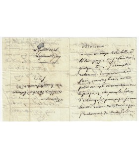 LEPREVOST D'IRAY. Homme de lettres.  Lettre au libraire Arthus-Bertrand, 1826 (Réf. E 10360)