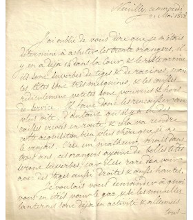 LOUIS-PHILIPPE D'ORLEANS. Roi des Français. Lettre à son intendant, 21 mai 1828 (Réf. G 4491)