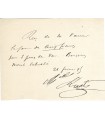 VERLAINE. KRANTZ Eugénie. Billet signé par Mlle Krantz à l'éditeur Léon Vanier, 21 février 1895 (Réf. G 1942)