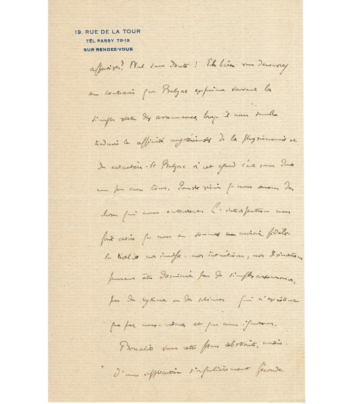 WALLON Henri. Psychologue, médecin. Initiateur de la réforme Langevin-Wallon. Lettre de 6 pages, janvier 1931 (Réf. G 1443)