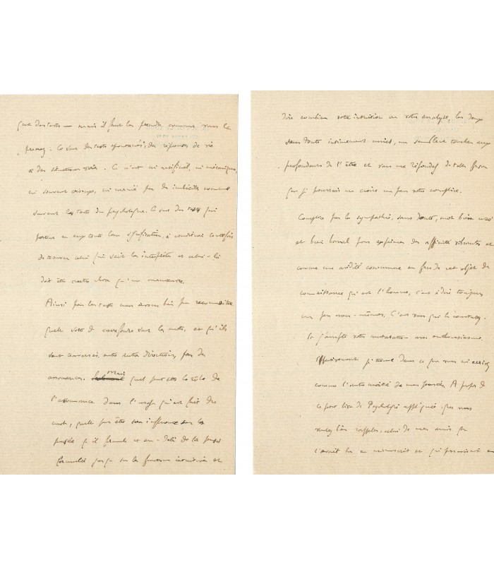 WALLON Henri. Psychologue, médecin. Initiateur de la réforme Langevin-Wallon. Lettre de 6 pages, janvier 1931 (Réf. G 1443)