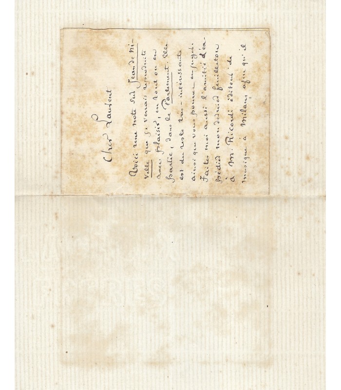 WILDER Victor. Musicographe, traducteur de Wagner.  2 lettres (Réf. G 4730)