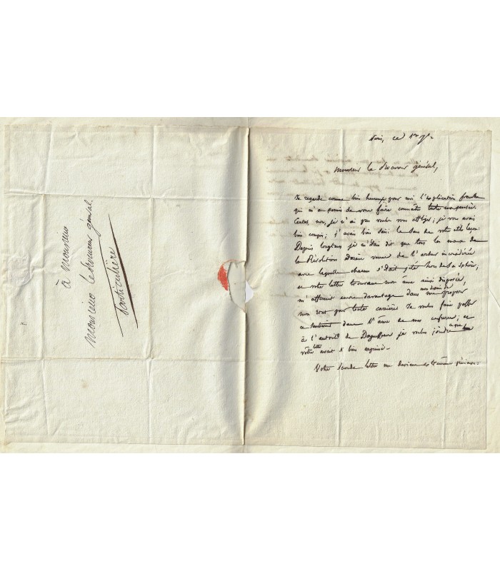 DUPIN L'aîné. Docteur en Droit. Avocat et Homme politique, proche de Louis-Philippe. Député. 3 Lettres (E 10326)