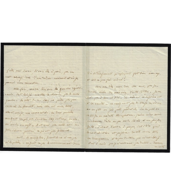 FAVRE Jules. Avocat et homme politique. Chef de file de l'opposition républicaine sous le Second Empire. Lettre, 1873