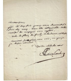 FEUILLET DE CONCHES. Diplomate, collectionneur d'art et d'autographes. 3 lettres (Réf. G 5879)
