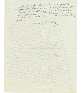 GERALDY Paul. Ecrivain. Lettre de voeux de Nouvel An (Réf. G 5882)