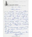CHEVALIER Maurice. Chanteur de music-hall. Lettre à Jeanne Willemetz, New-York, 17 mars 1956 (Réf. G 238)