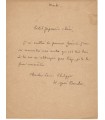 PHILIPPE Charles-Louis, poète. Billet autographe (G 5902)