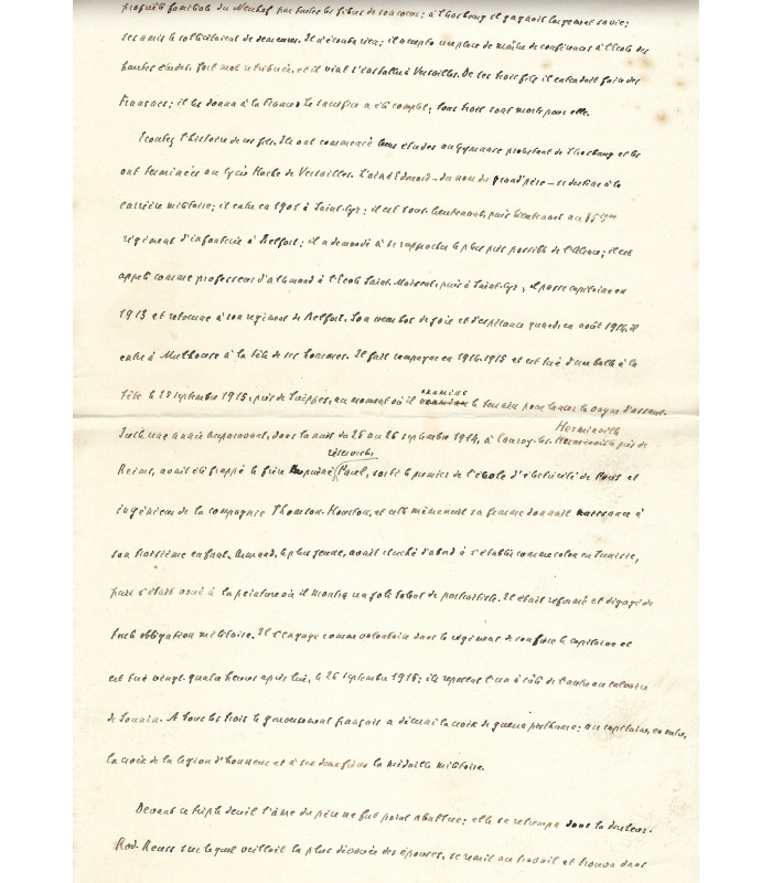 [ALSACE - REUSS Rodolphe] Manuscrit autographe (E 10212)