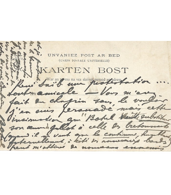 BOTREL Théodore, auteur-compositeur. Carte autographe (G 6024)