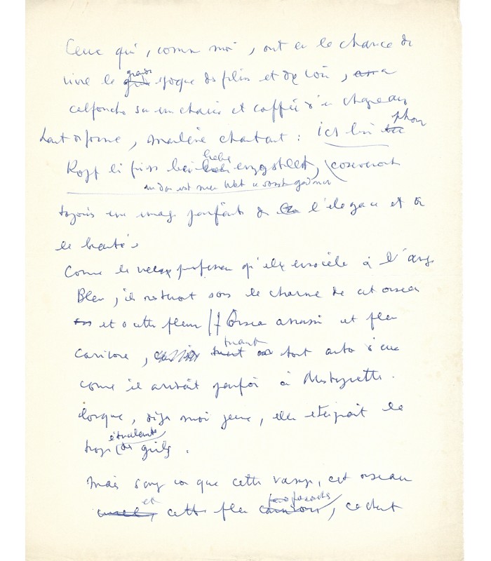 COCTEAU Jean, poète, romancier. Manuscrit autographe (G 5666)