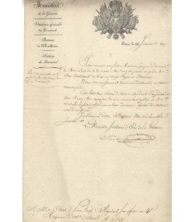 CLERMONT-TONNERRE Gaspard de, militaire. Pièce Signée (G 6033)