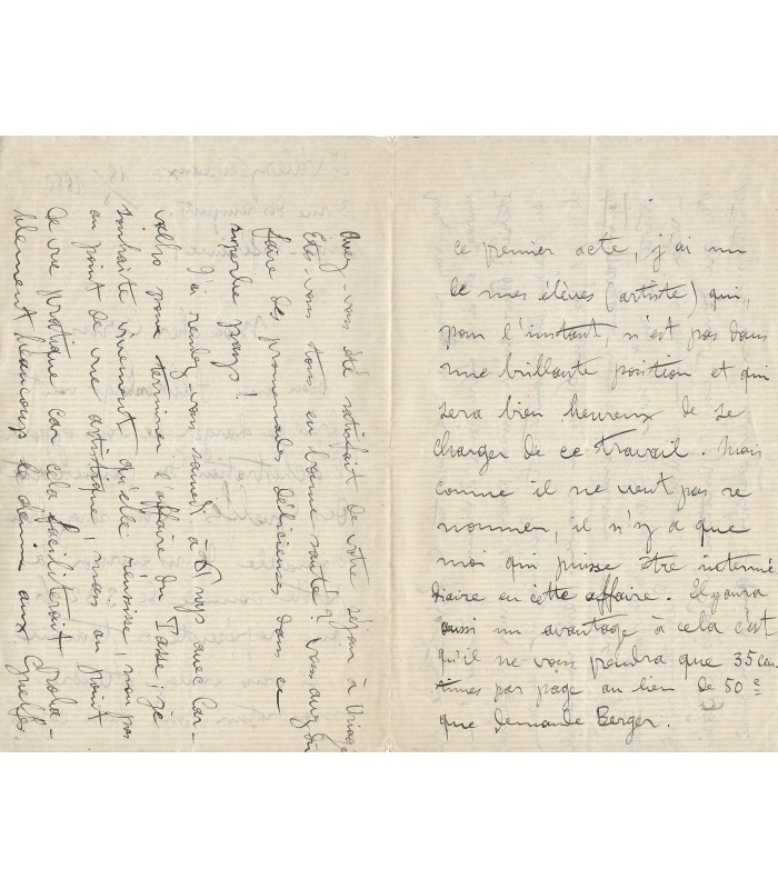 GODARD Benjamin, compositeur. Prix de la Ville de Paris et Prix Chartier. Lettre Autographe (Réf. G 6026)