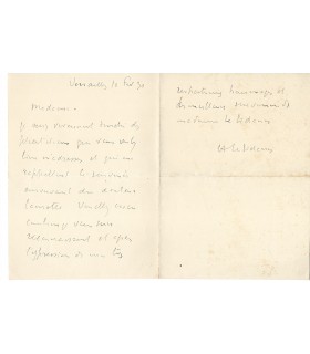 LE SIDANER Henri, peintre post-impressionniste. Lettre autographe,  février 1930 (Réf. G 3890)