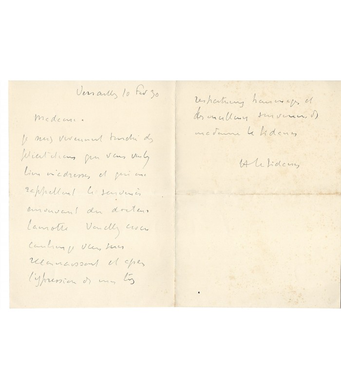 LE SIDANER Henri, peintre post-impressionniste. Lettre autographe (G 3890)