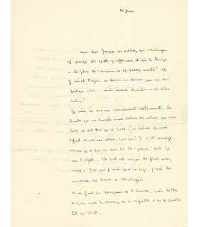 MAURIAC François, écrivain. Lettre autographe à Jacques Laval, 14 juin 1941 (G 5996)
