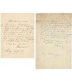 MEISSONIER Jean-Louis, peintre, sculpteur. Président du Jury international des Beaux-Arts. 2 Lettres autographes (Réf. G 3557)