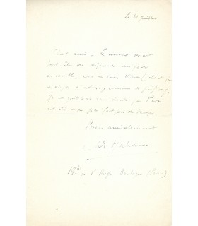 MALRAUX André, écrivain, intellectuel engagé. Ministre de la Culture. Lettre autographe (Réf. G 3397)