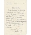 MAGINOT André. Ministre.  Il donna son nom à la ligne de fortifications construite par la France. Lettre (Réf. G 5844)