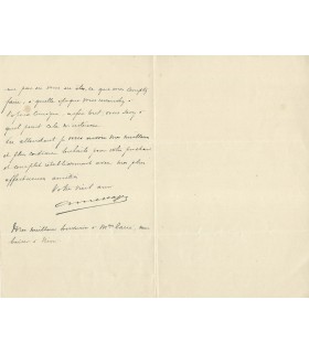 MESSAGER André, compositeur et chef d'orchestre. Il créa en 1902 Pelléas et Mélisande de Debussy.  Lettre autographe (G 3121)