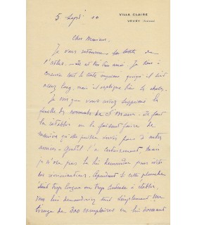 EIFFEL Gustave, ingénieur, concepteur de la Tour Eiffel. Lettre Autographe (G 3996)