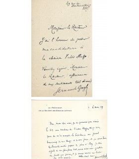 GREGH Fernand, poète. Ami de Proust. Lettre et 2 billets autographes (G 5135)