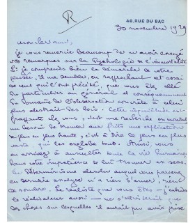 PORCHE François, poète et dramaturge. 2 Lettres autographes à l'éditeur Grasset (Réf. G 6005)