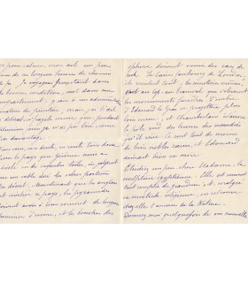 ROLL Alfred, peintre et sculpteur. Lettre autographe à Jeanne Paquin (styliste haute couture) (G 872)