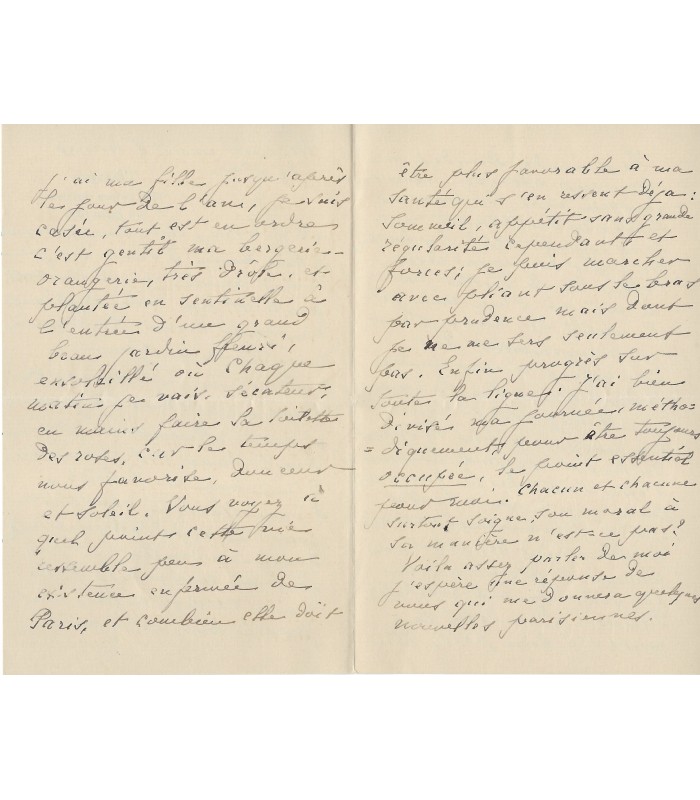 PASCA Alix, comédienne. Lettre autographe ( G 17)