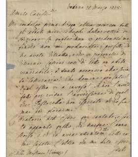 METASTASE. Poète et dramaturge italien. Lettre autographe, 1738 (Réf. G 1012)
