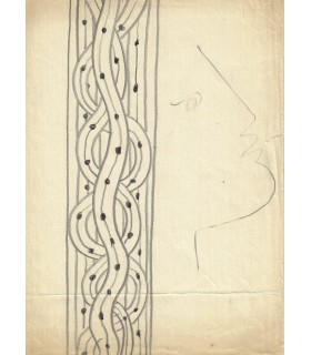 COCTEAU (Jean), à Margaret Brusset, Lettre autographe et  dessin original (Réf. G 5357)