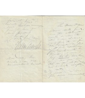 FRANCK César. Compositeur et organiste belge. Lettre Autographe à un chef d'orchestre au sujet du Chasseur maudit (G 2684)