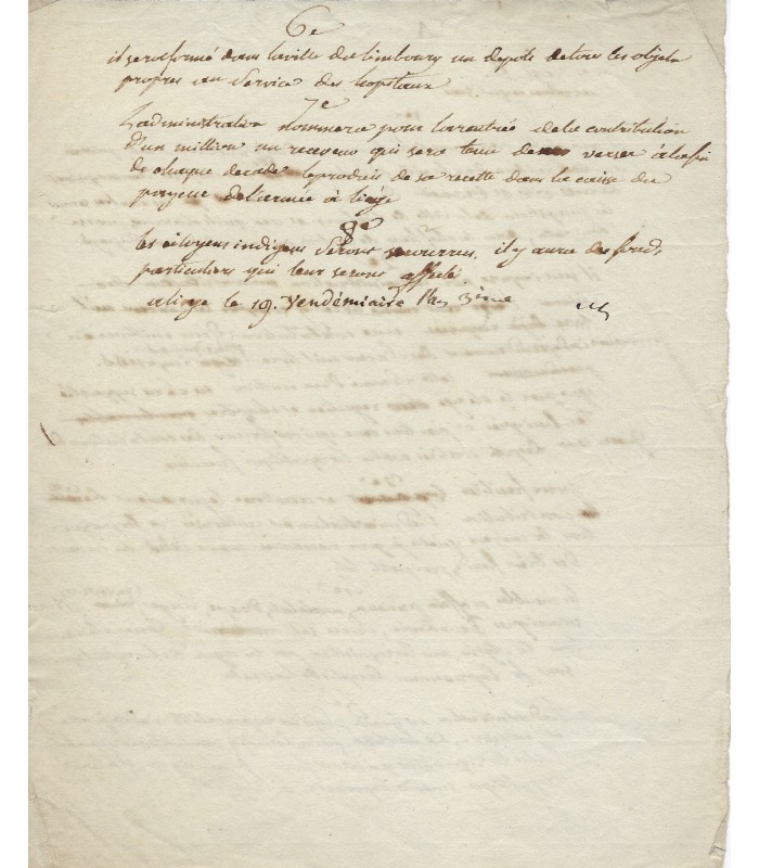 FRECINE Augustin. Homme politique, Conventionnel, représentant du Loir-et-Cher. Pièce autographe, 1794 (Réf. G 43)