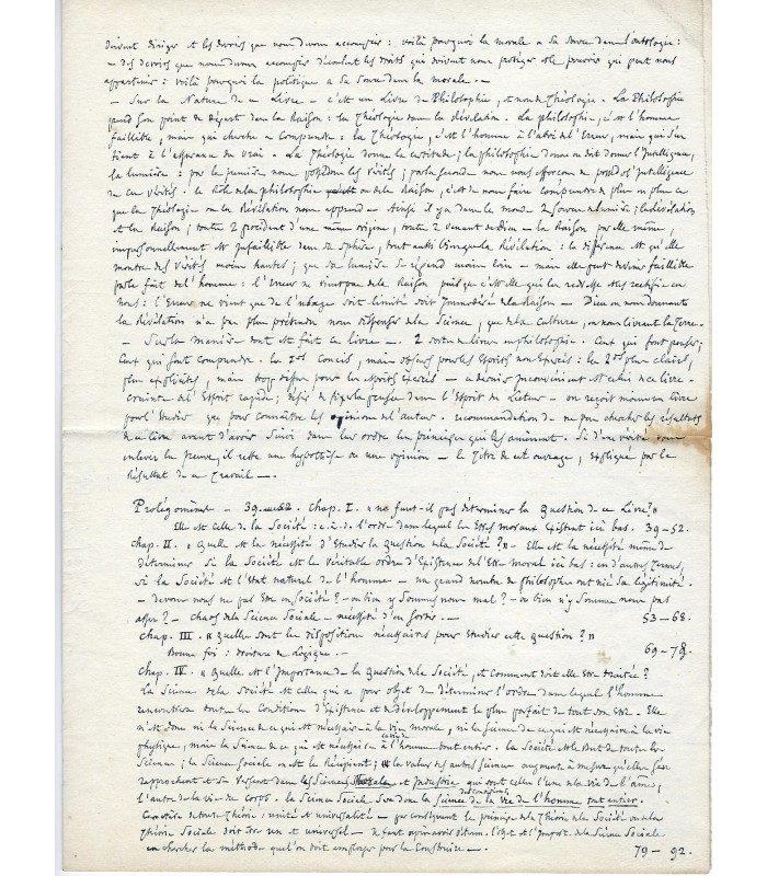 GOUNOD Charles. Compositeur. prix de Rome en 1839. Auteur de Faust. Manuscrit Autographe (Réf. G 4841)