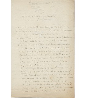 HEDOUIN Pierre. Avocat, homme de lettres et critique musical. 3 lettres autographes à Jules Lecomte (Réf. G 3532)