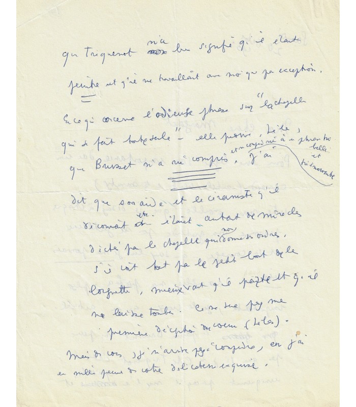 COCTEAU (Jean), à Margaret Brusset, Lettre autographe et  dessin original (Réf. G 5357)