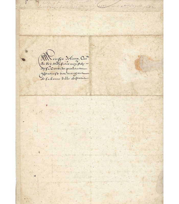 MEDICIS  MARIE DE. Née à Florence. REINE DE FRANCE et REGENTE DE FRANCE. Lettre Signée, 16 octobre 1611 (Réf. G 3785)