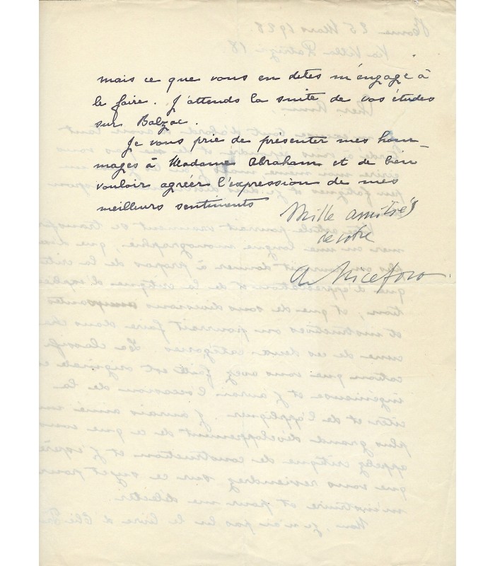 Lettre signée 25 mars 1928 page 2