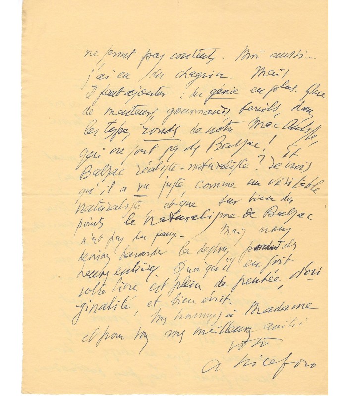 Lettre autographe signée, 30 juin 1929, page 2