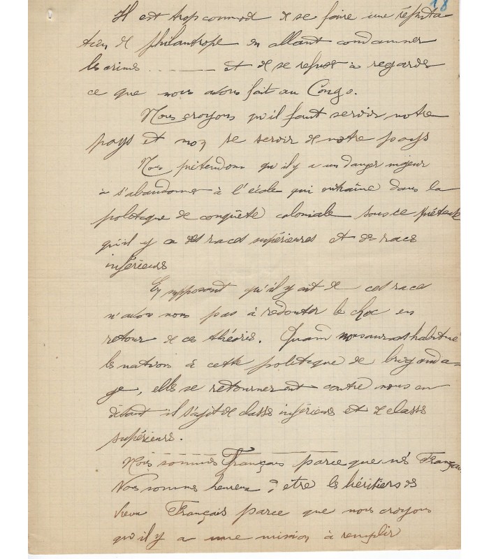 PRESSENSE Francis DEHAUT DE. Membre fondateur de la LIGUE DES DROITS DE L'HOMME. - Manuscrit AUtographe d'E. GALLET.