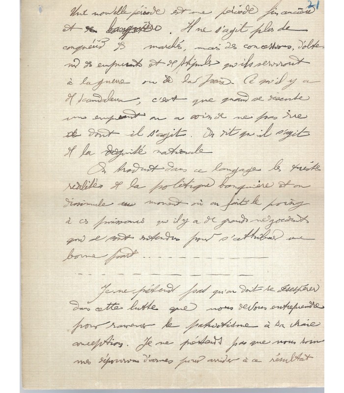 PRESSENSE Francis DEHAUT DE. Membre fondateur de la LIGUE DES DROITS DE L'HOMME. - Manuscrit AUtographe d'E. GALLET.