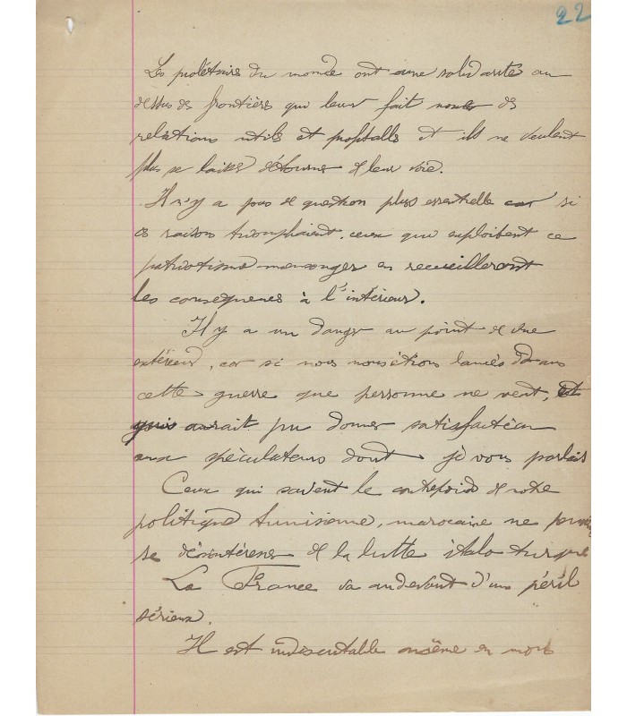 PRESSENSE Francis DEHAUT DE. Membre fondateur de la LIGUE DES DROITS DE L'HOMME. - Manuscrit AUtographe d'E. GALLET.