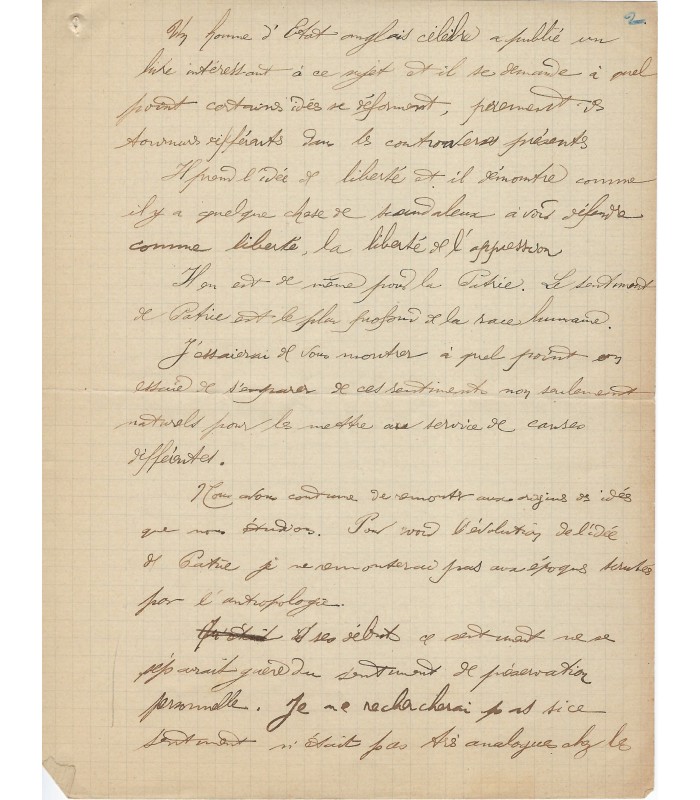 PRESSENSE Francis DEHAUT DE. Membre fondateur de la LIGUE DES DROITS DE L'HOMME. - Manuscrit AUtographe d'E. GALLET.